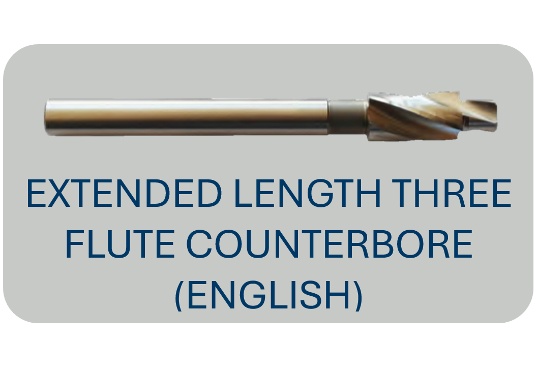 Extended Length Three Flute Counterbore (English)
