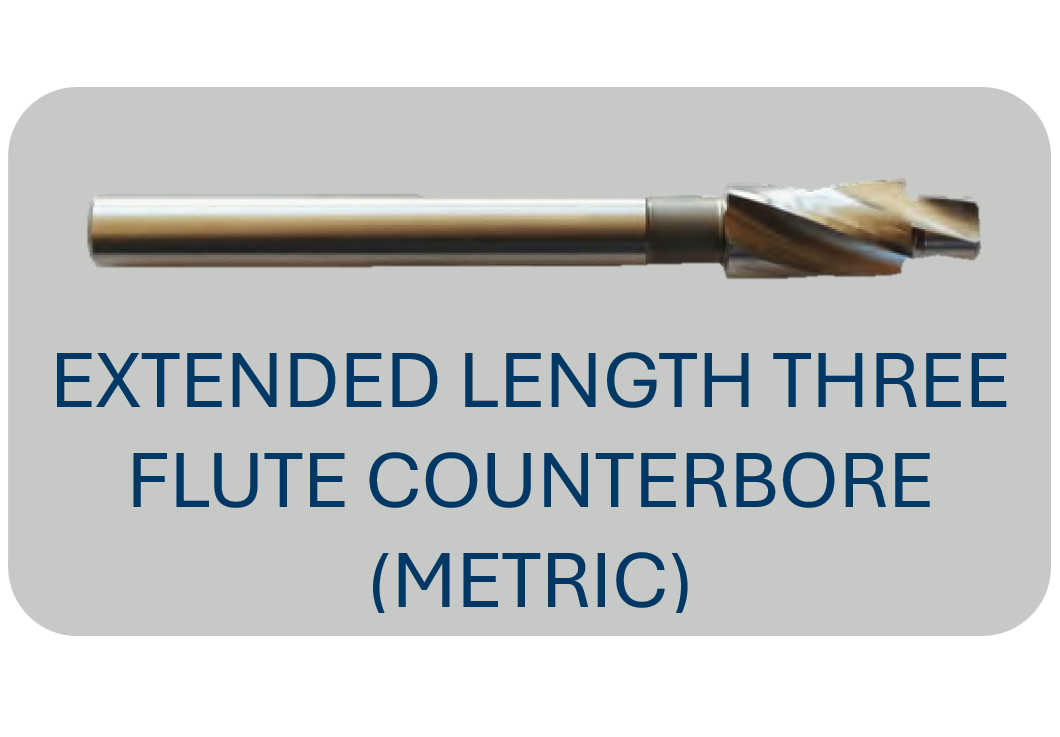 Extended Length Three Flute Counterbore (Metric)