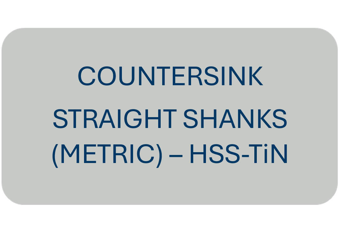 Countersink Straight Shanks (Metric) - HSS-TiN