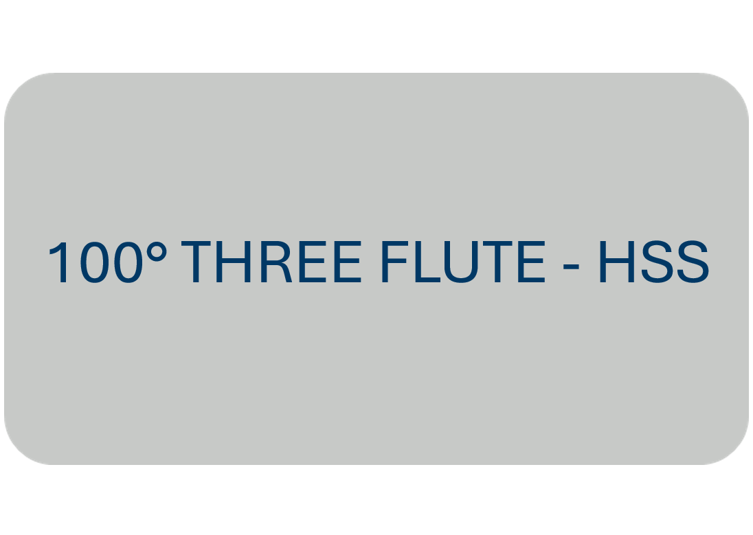 100° Three Flute - HSS