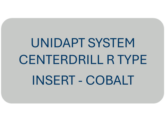 Unidapt System Centerdrill R Type Insert - COBALT