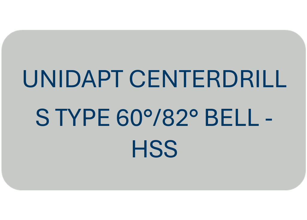 Unidapt System Centerdrill S Type 60°/82° Bell Insert - HSS