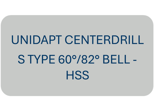 Unidapt System Centerdrill S Type 60°/82° Bell Insert - HSS