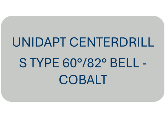 Unidapt System Centerdrill S Type 60°/82° Bell Insert - COBALT