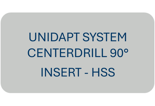 Unidapt System Centerdrill 90° Insert - HSS
